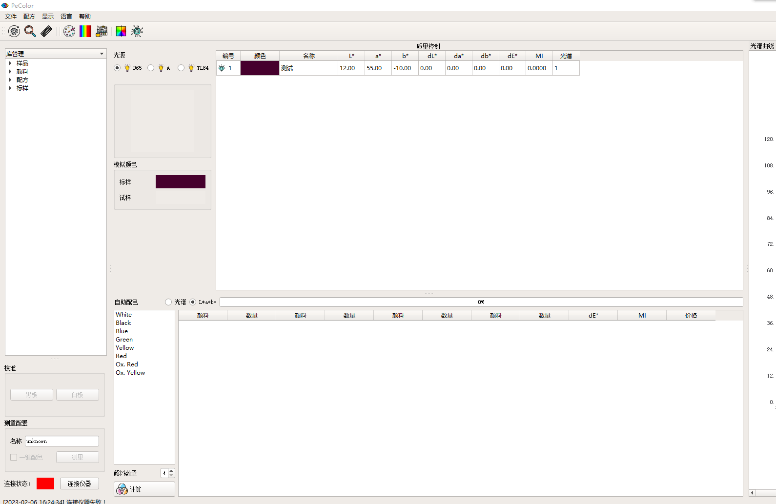 色差仪电脑配色软件Pecolor